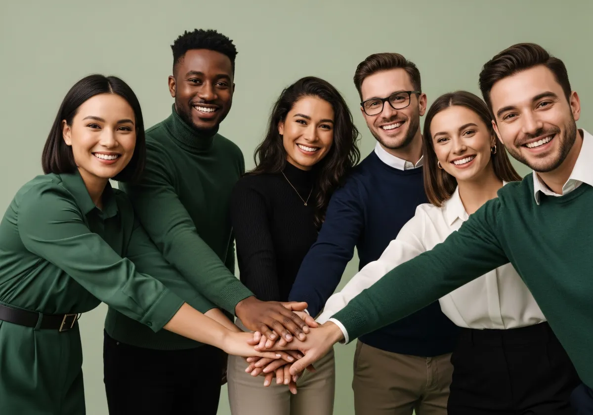 Grupo de adultos motivados en ambiente profesional